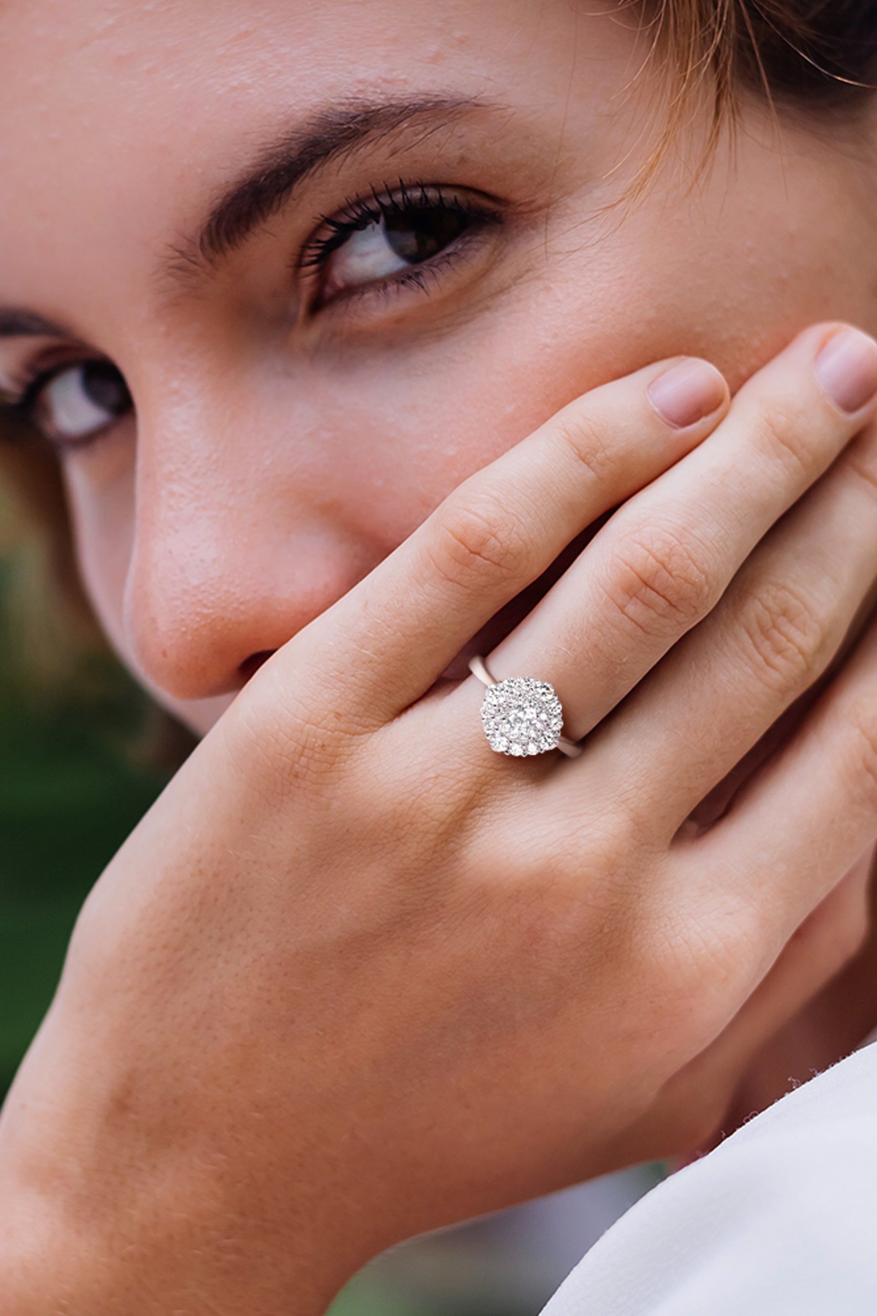 Diamond Cushion Cut Center 14k White Gold Ring sold by Lord & Taylor product image thumbnail 4