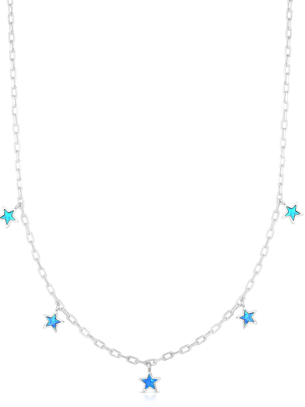 Sterling Silver Opal Star Charm Necklace sold by Lord & Taylor