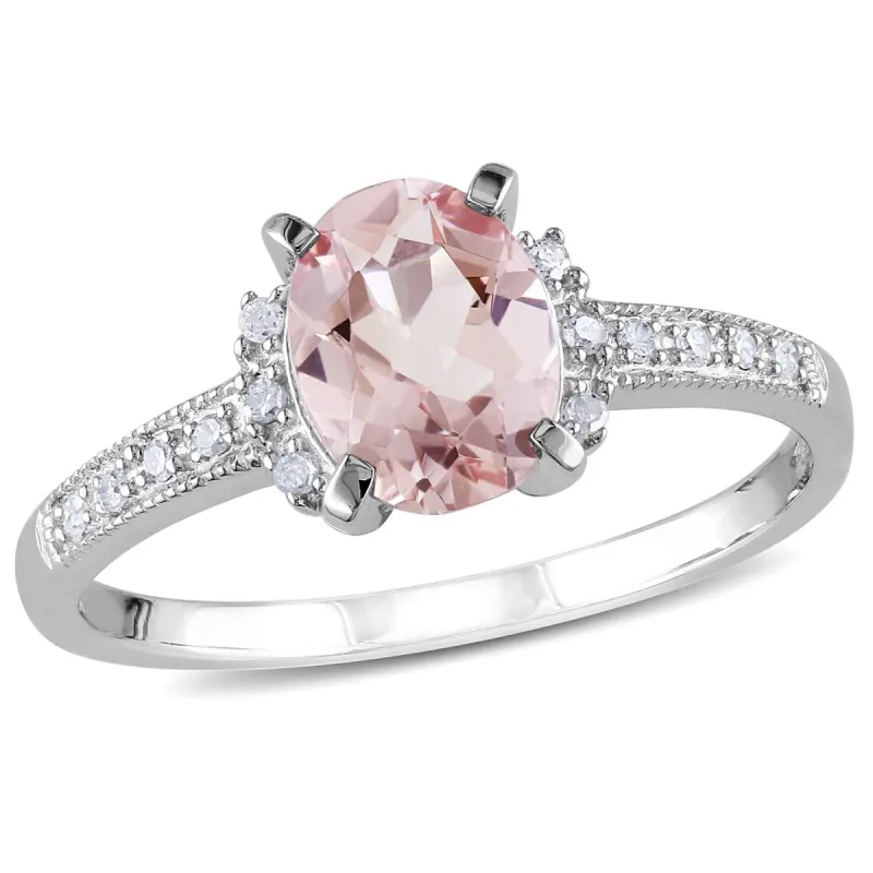 Morganite and Diamond Oval Ring sold by Lord & Taylor
