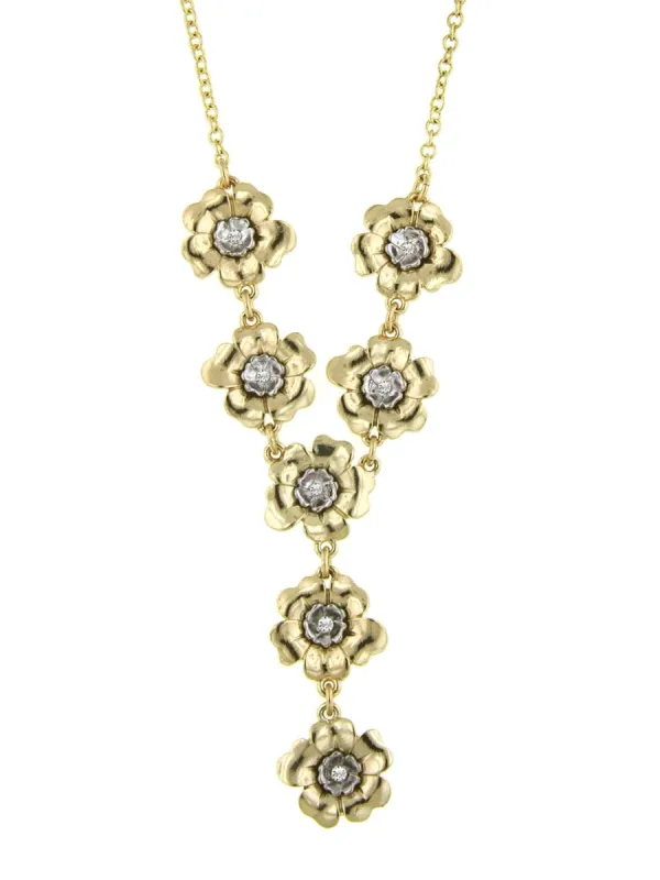 Crystal Flower Y-Necklace sold by Lord & Taylor