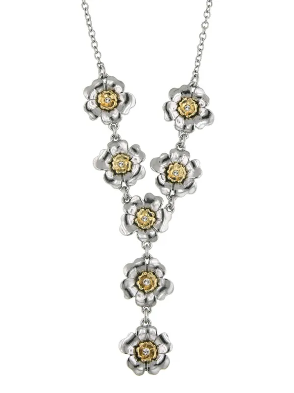 Crystal Flower Y-Necklace sold by Lord & Taylor
