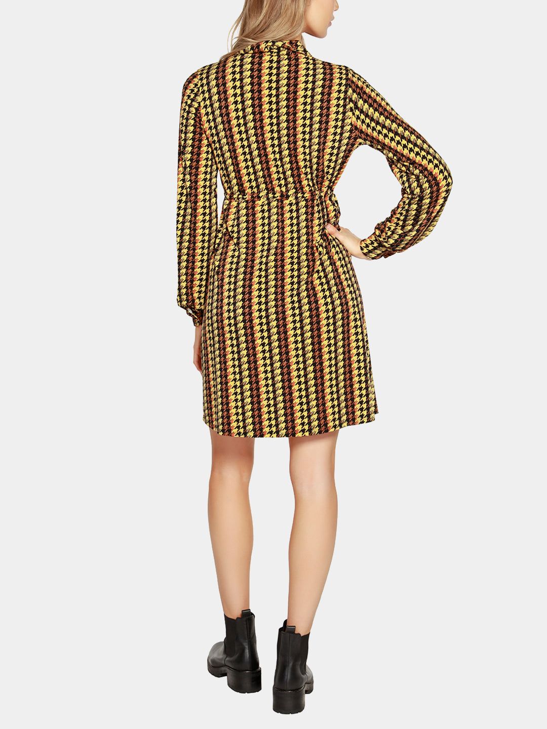 Belldini Black Label Houndstooth Long Sleeve Shirt Dress sold by Lord & Taylor product image thumbnail 9