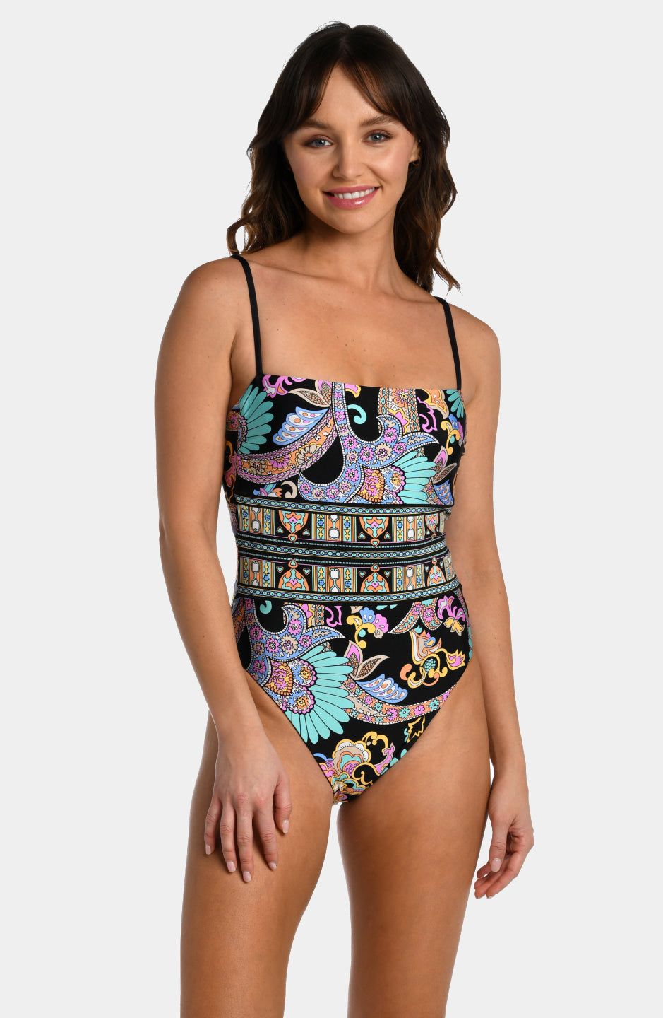 Paisley Bandeau One Piece Swimsuit sold by Lord & Taylor