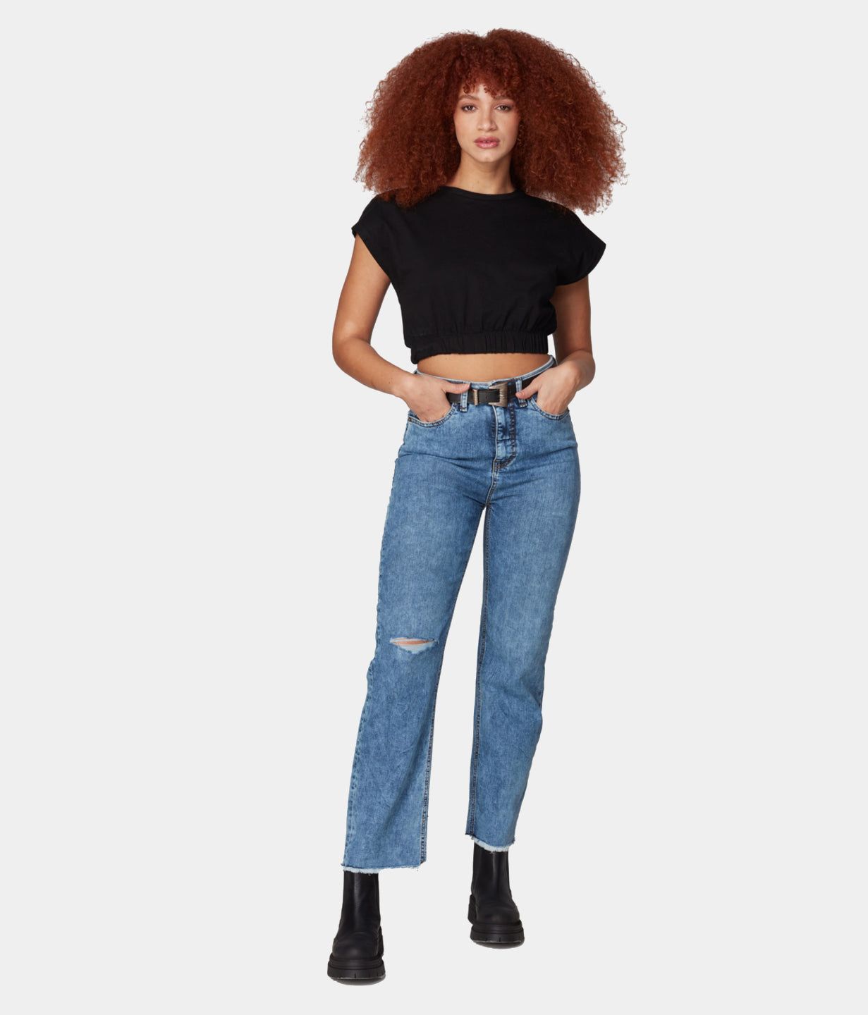 Denver High Rise Straight Jeans sold by Lord & Taylor