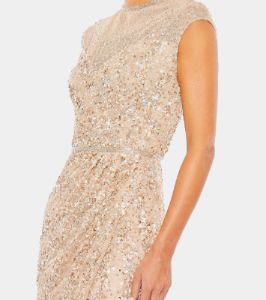Embellished Illusion High Neck Cap Sleeve Gown sold by Lord & Taylor