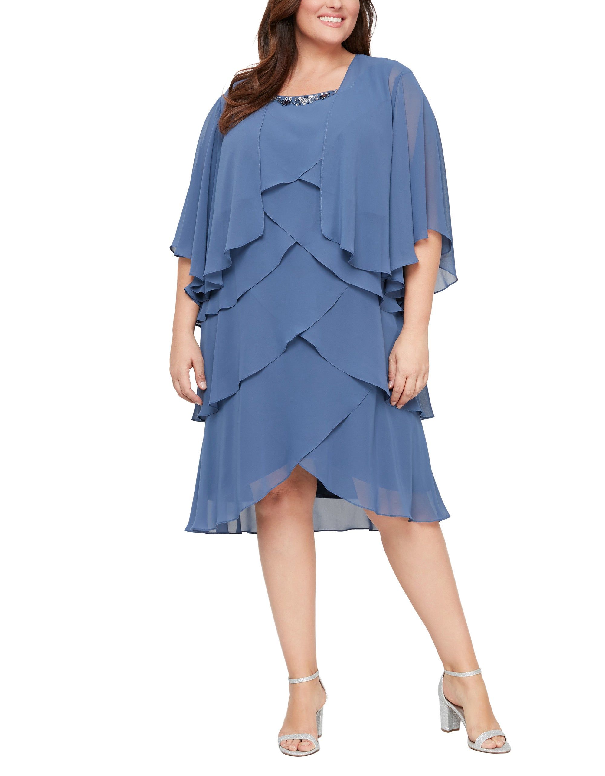 Chif Tier Jkt Dress With Bead Nk sold by Lord & Taylor product image thumbnail 6