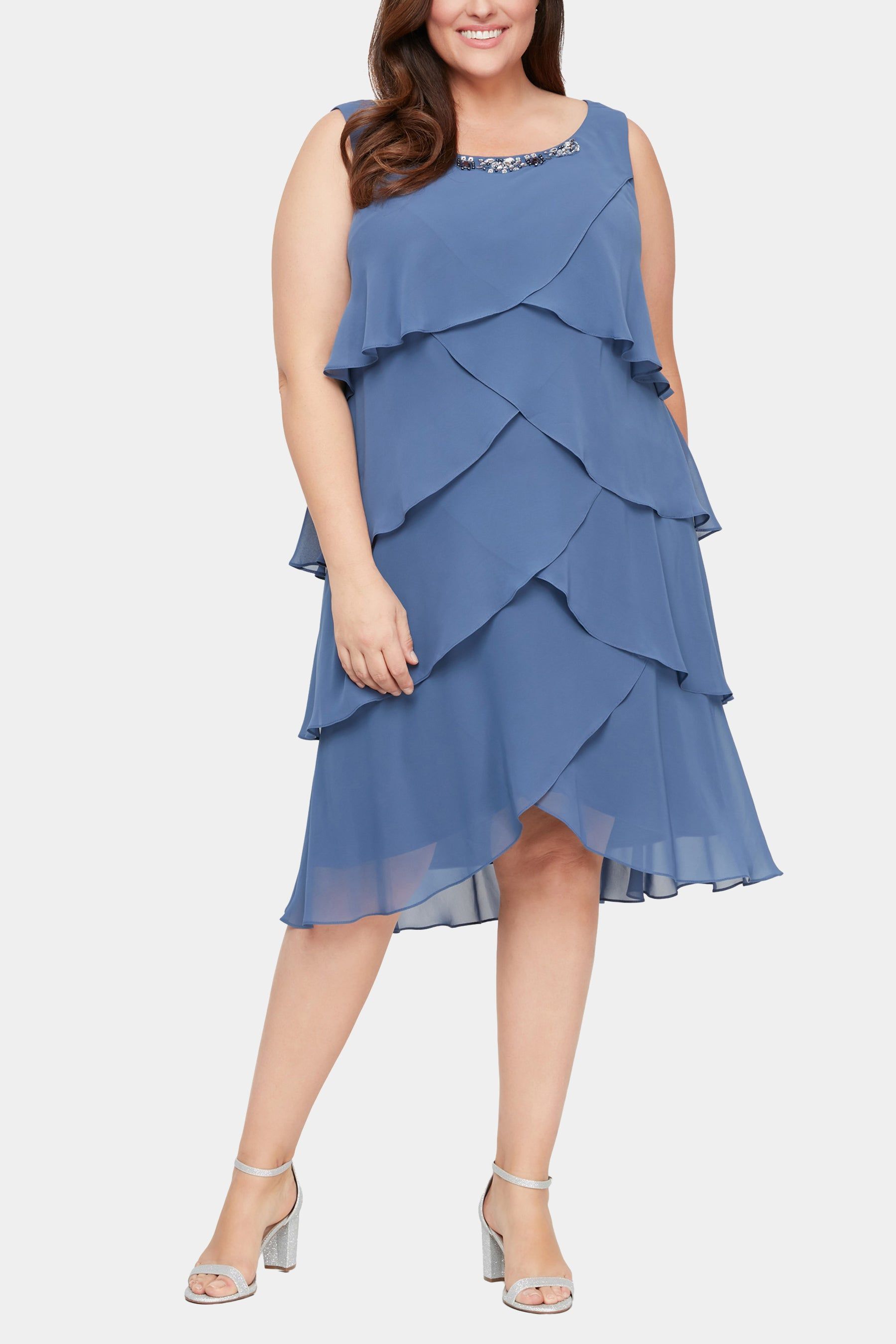 Chif Tier Jkt Dress With Bead Nk sold by Lord & Taylor product image thumbnail 2