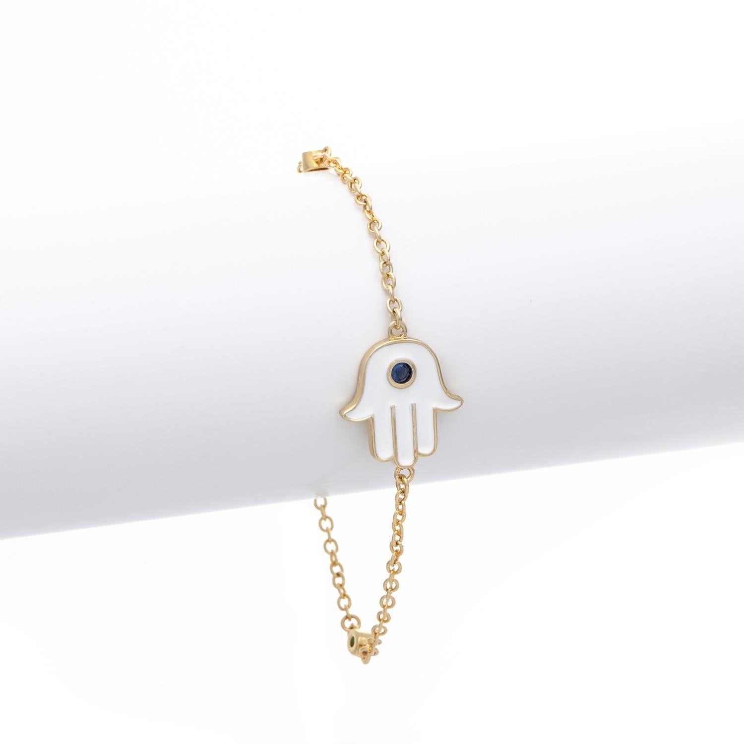Multi Colored Cubic Zirconia and Enamel Hamsa Bracelet sold by Lord & Taylor product image thumbnail 2