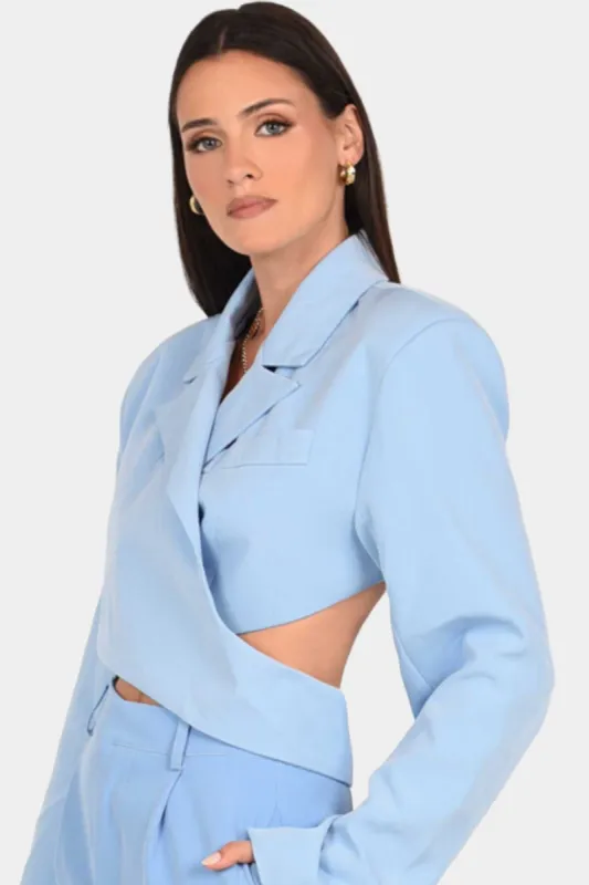 Zaine Cropped Backless Blazer sold by Lord & Taylor