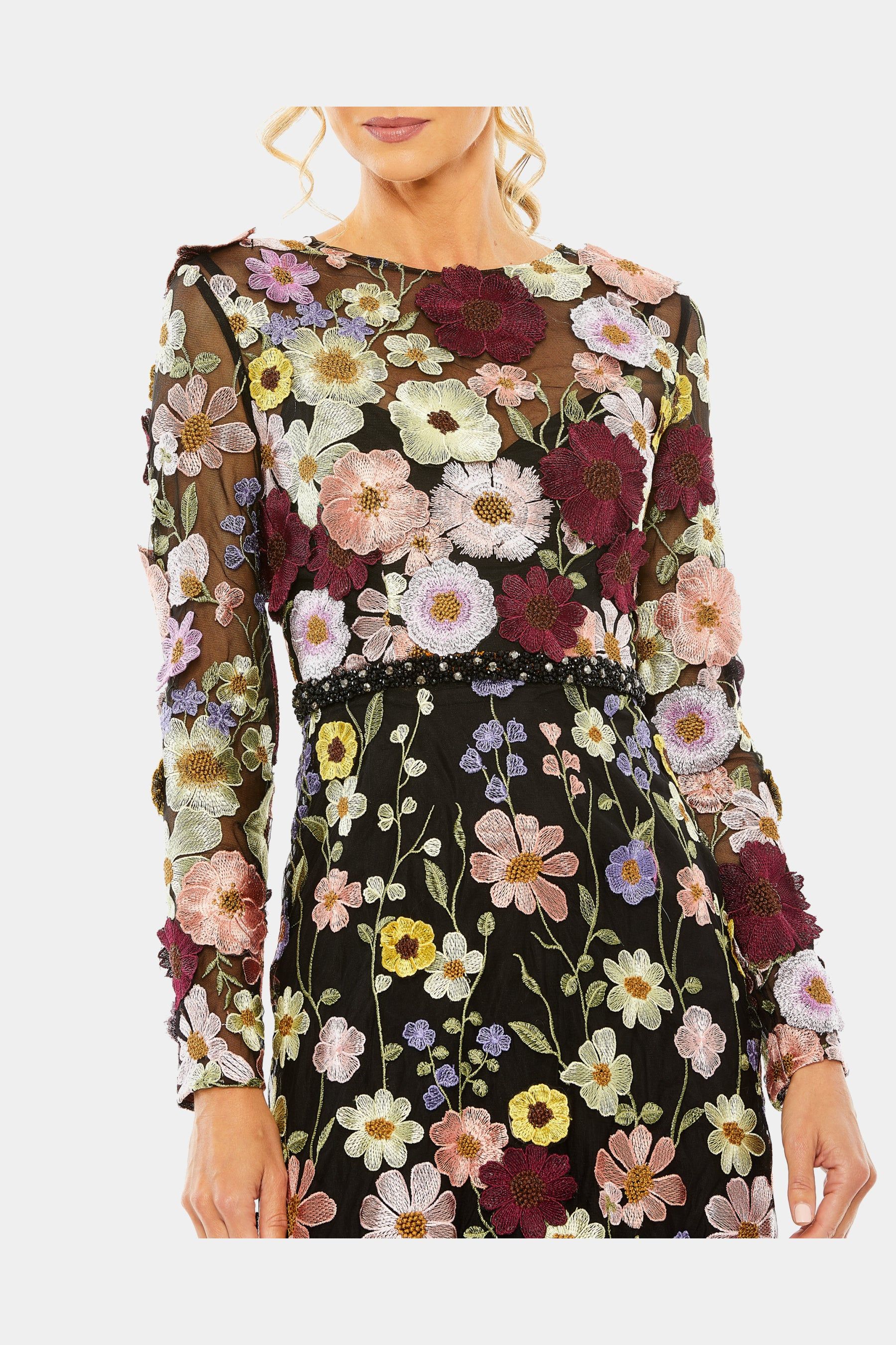 High Neck Floral Embellished Dress sold by Lord & Taylor product image thumbnail 2