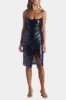 Cowl Neck Shirring Satin Midi Dress sold by Lord & Taylor