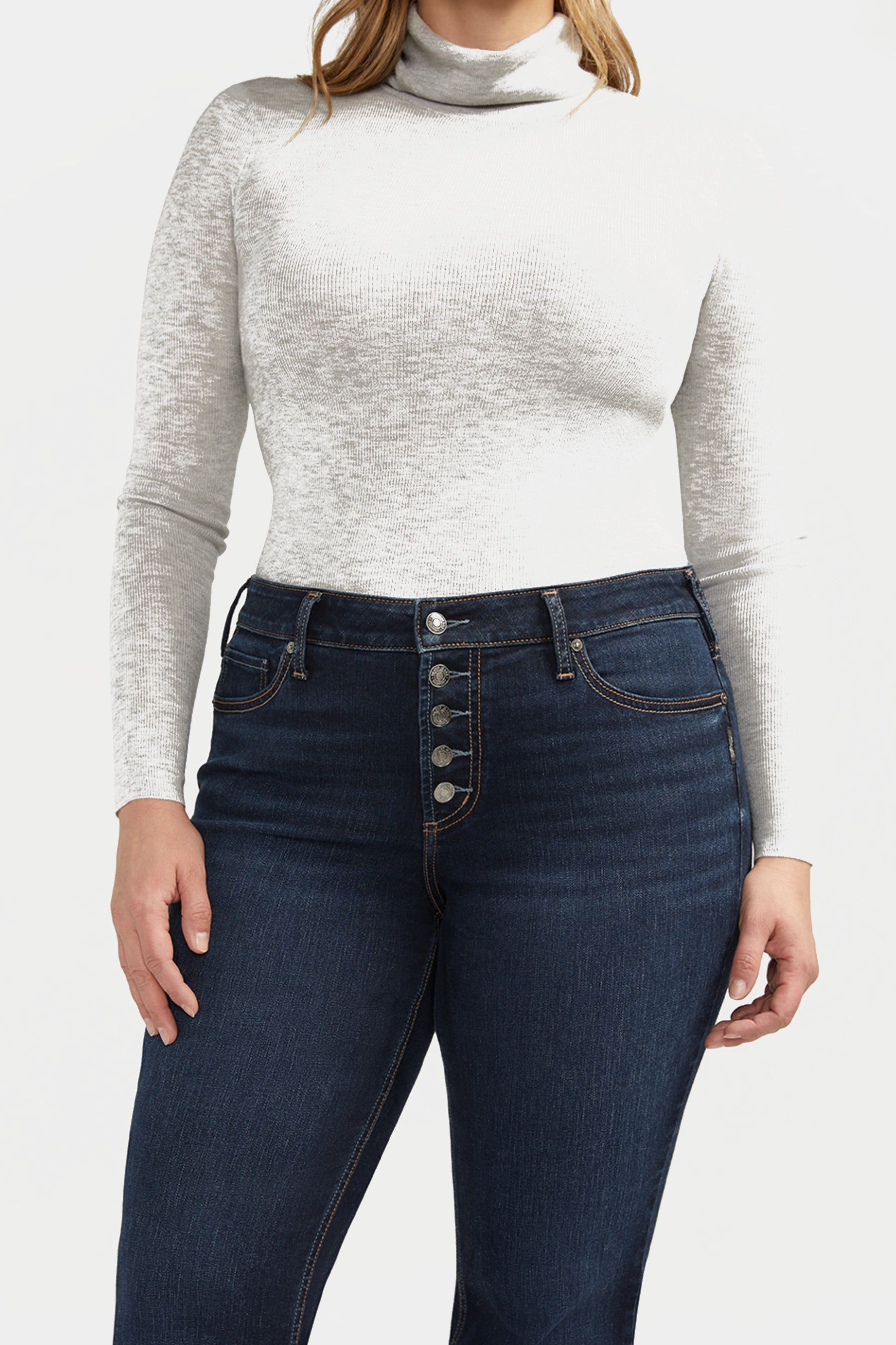Plus Size Suki Mid Rise Curvy Fit Slim Bootcut Jeans sold by Lord & Taylor product image thumbnail 3