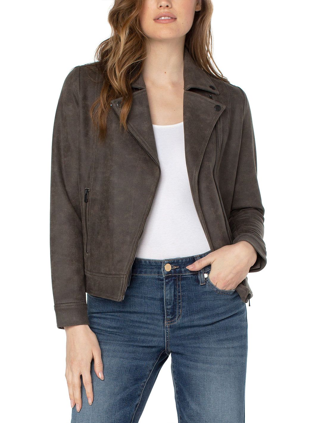 Faux Leather Moto Jacket sold by Lord & Taylor product image thumbnail 5
