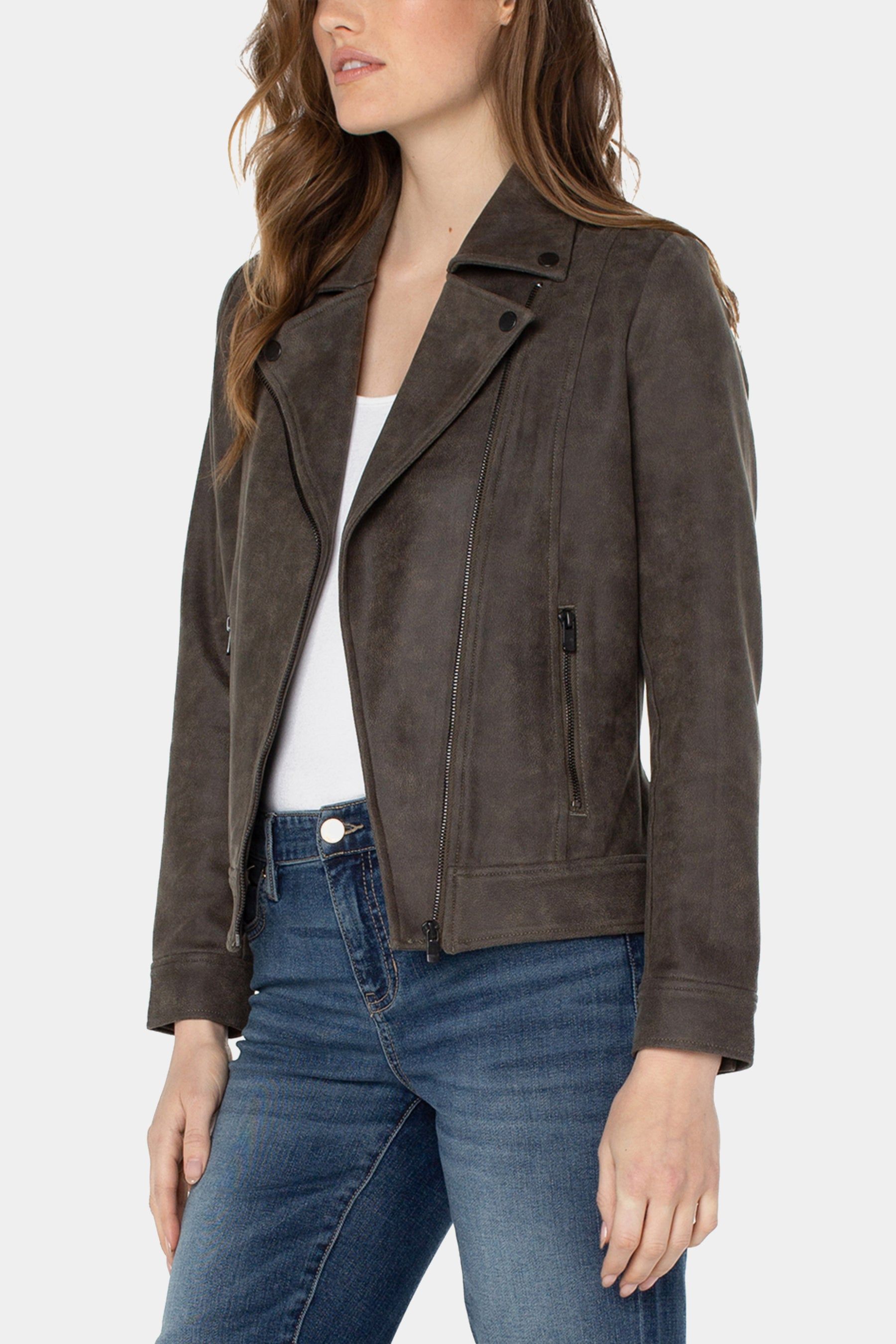 Faux Leather Moto Jacket sold by Lord & Taylor product image thumbnail 4