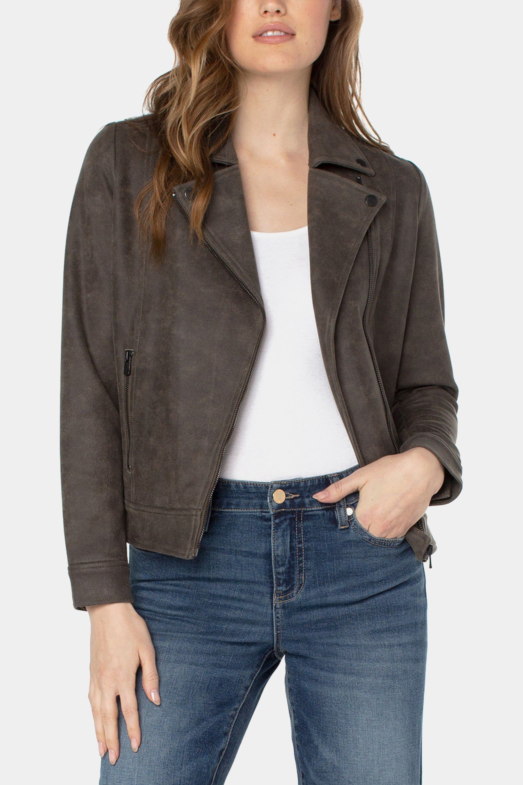 Faux Leather Moto Jacket sold by Lord & Taylor