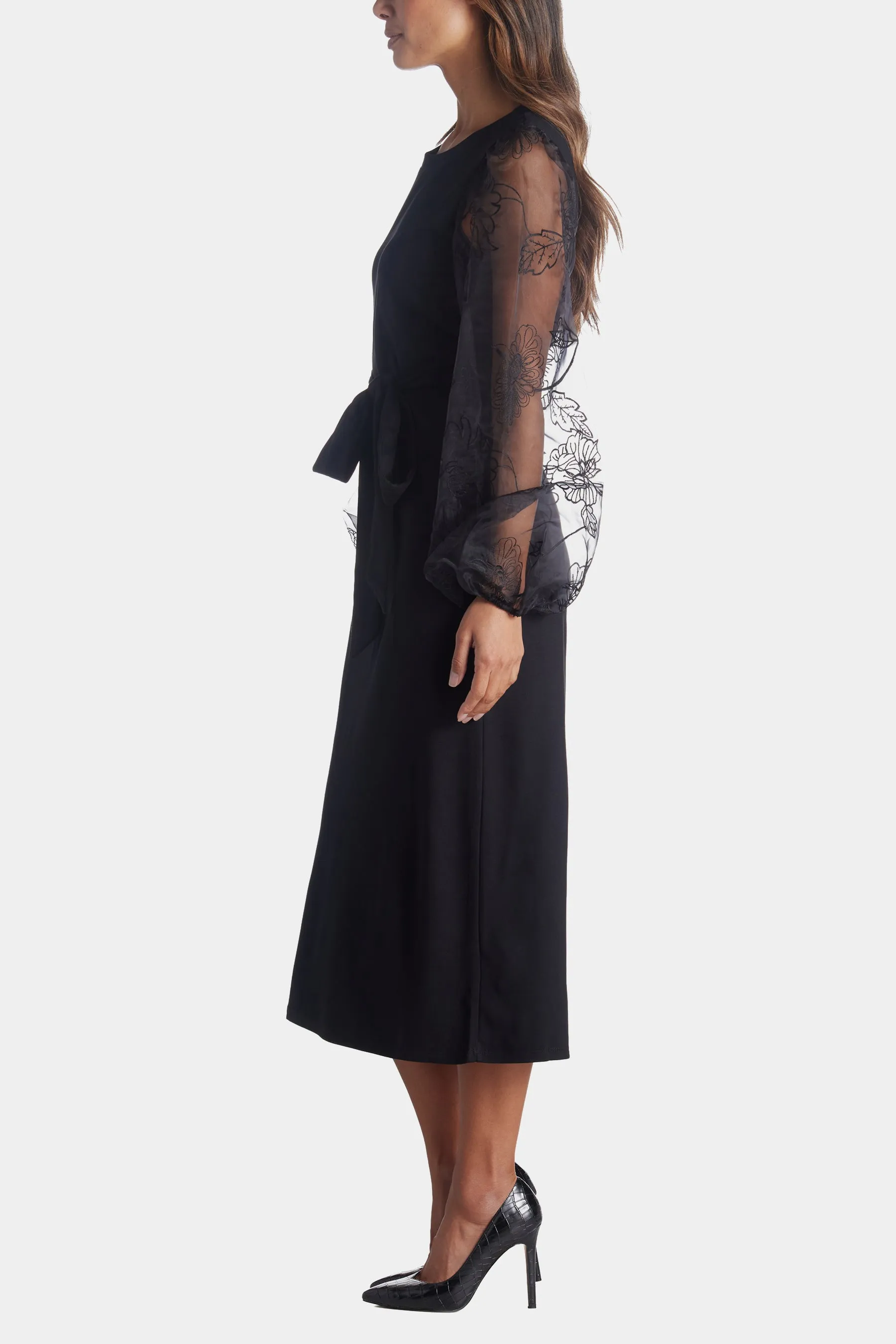 Novelty Balloon Sleeve Midi Dress sold by Lord & Taylor product image thumbnail 2