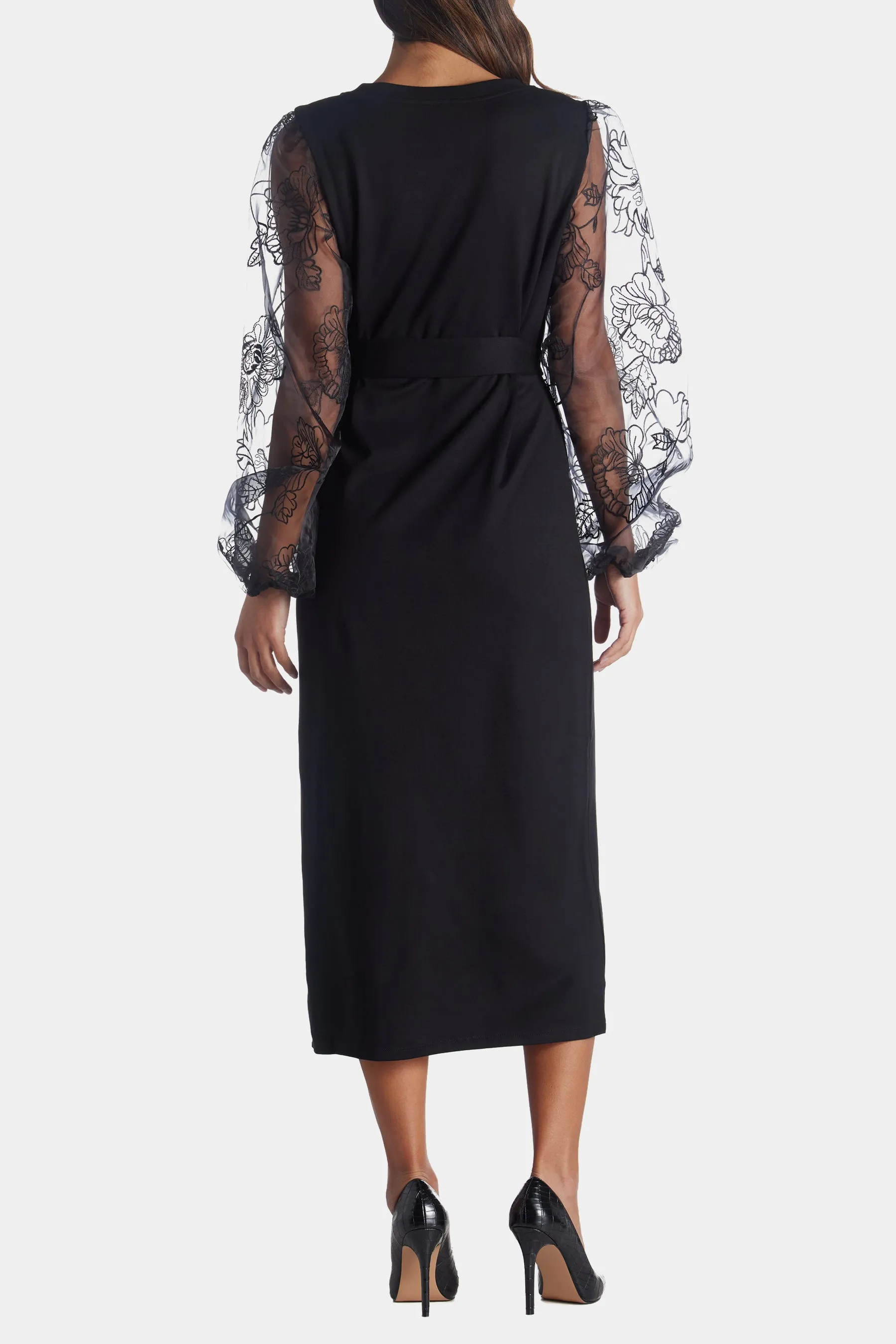 Novelty Balloon Sleeve Midi Dress sold by Lord & Taylor product image thumbnail 5