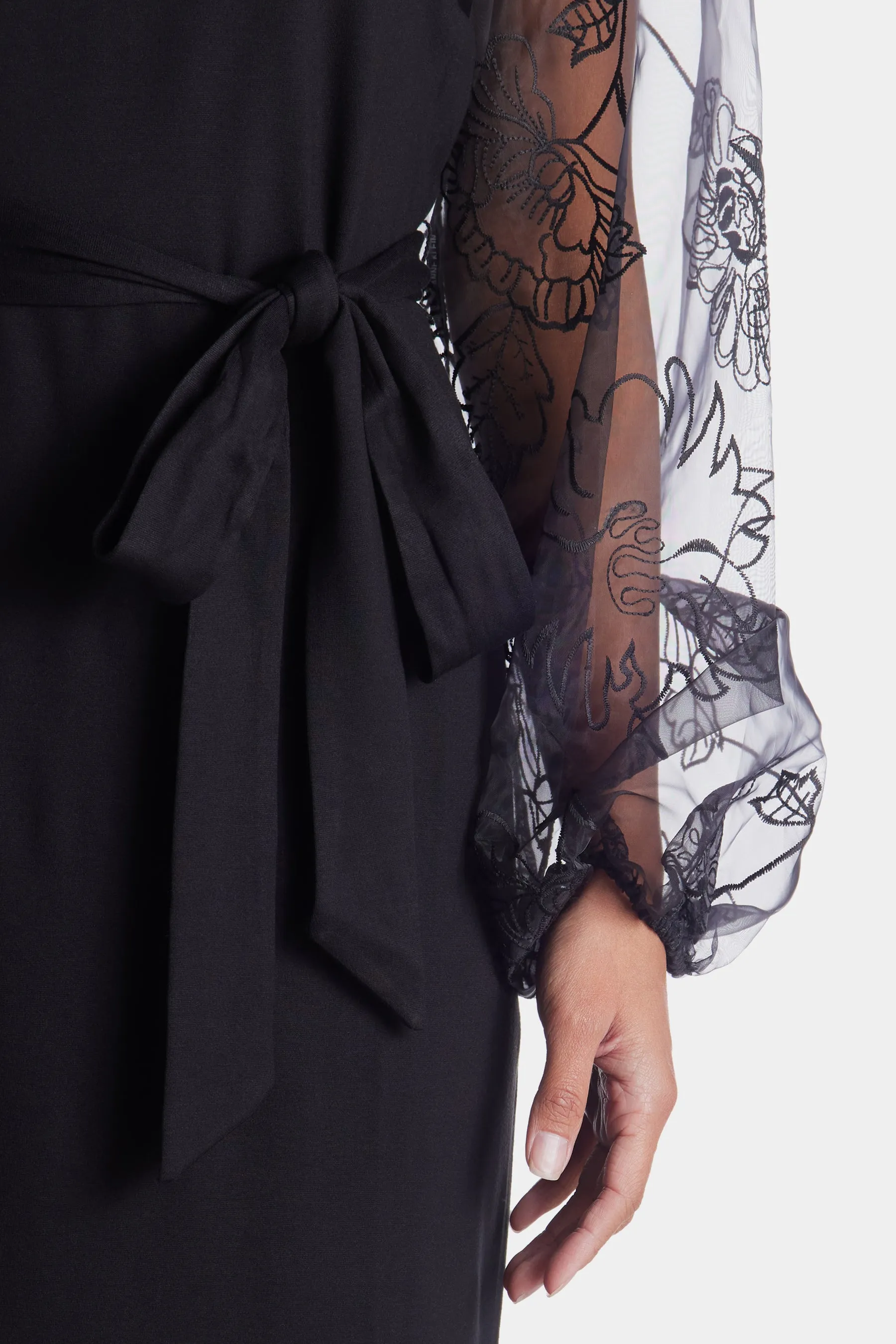 Novelty Balloon Sleeve Midi Dress sold by Lord & Taylor product image thumbnail 4