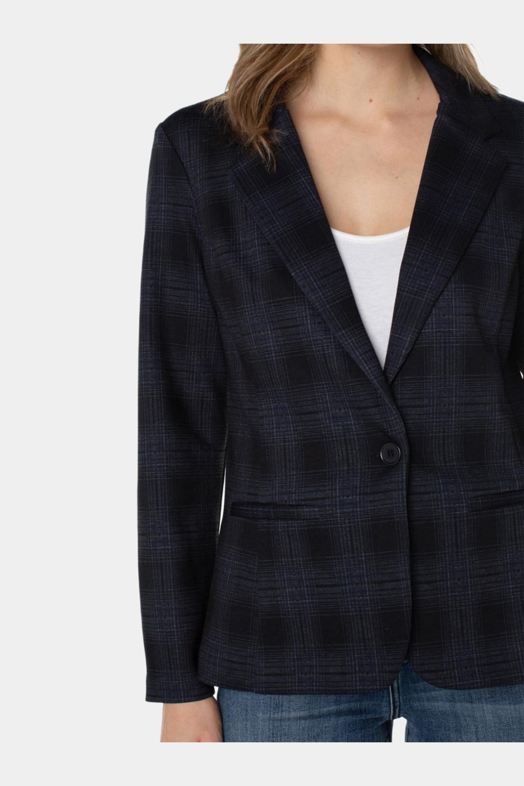 Tartan Plaid Fitted Blazer sold by Lord & Taylor