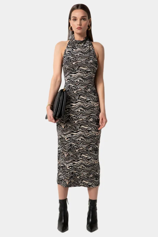 Neva Sleeveless High Neck Midi Dress sold by Lord & Taylor