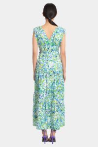 Asymmetrical Tier Maxi Dress With Shoulder Gathers sold by Lord & Taylor