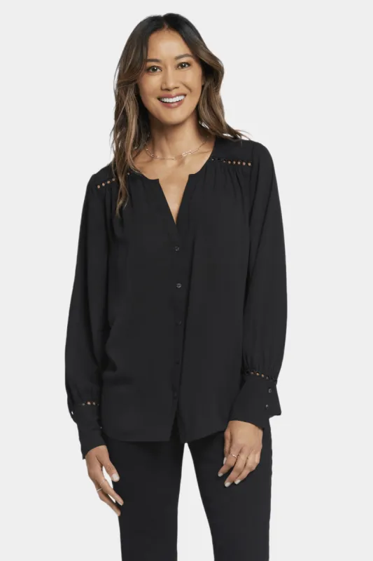 Liliana Lace Peasant Blouse made by NYDJ