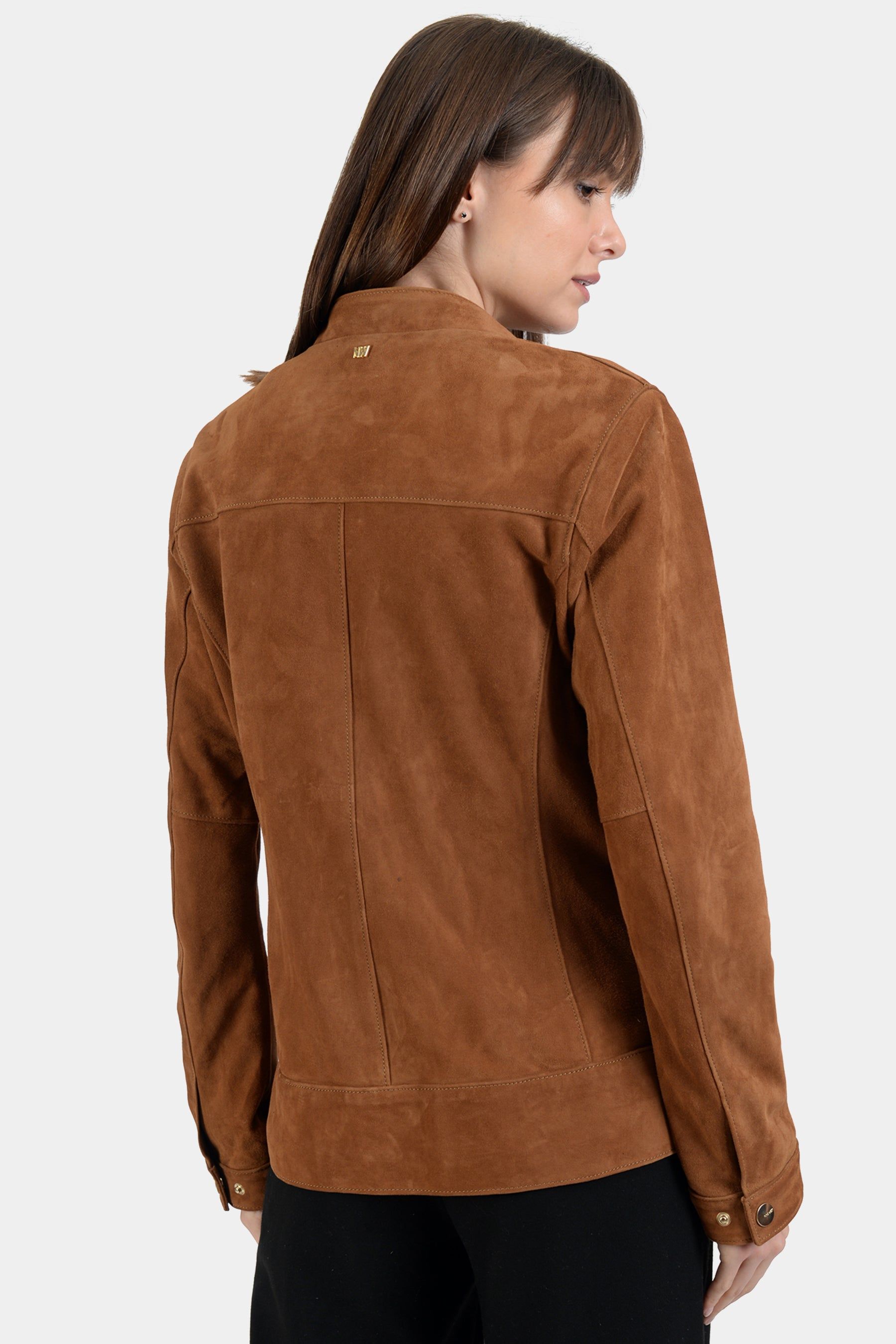 Suede Leather Biker Jacket sold by Lord & Taylor product image thumbnail 2