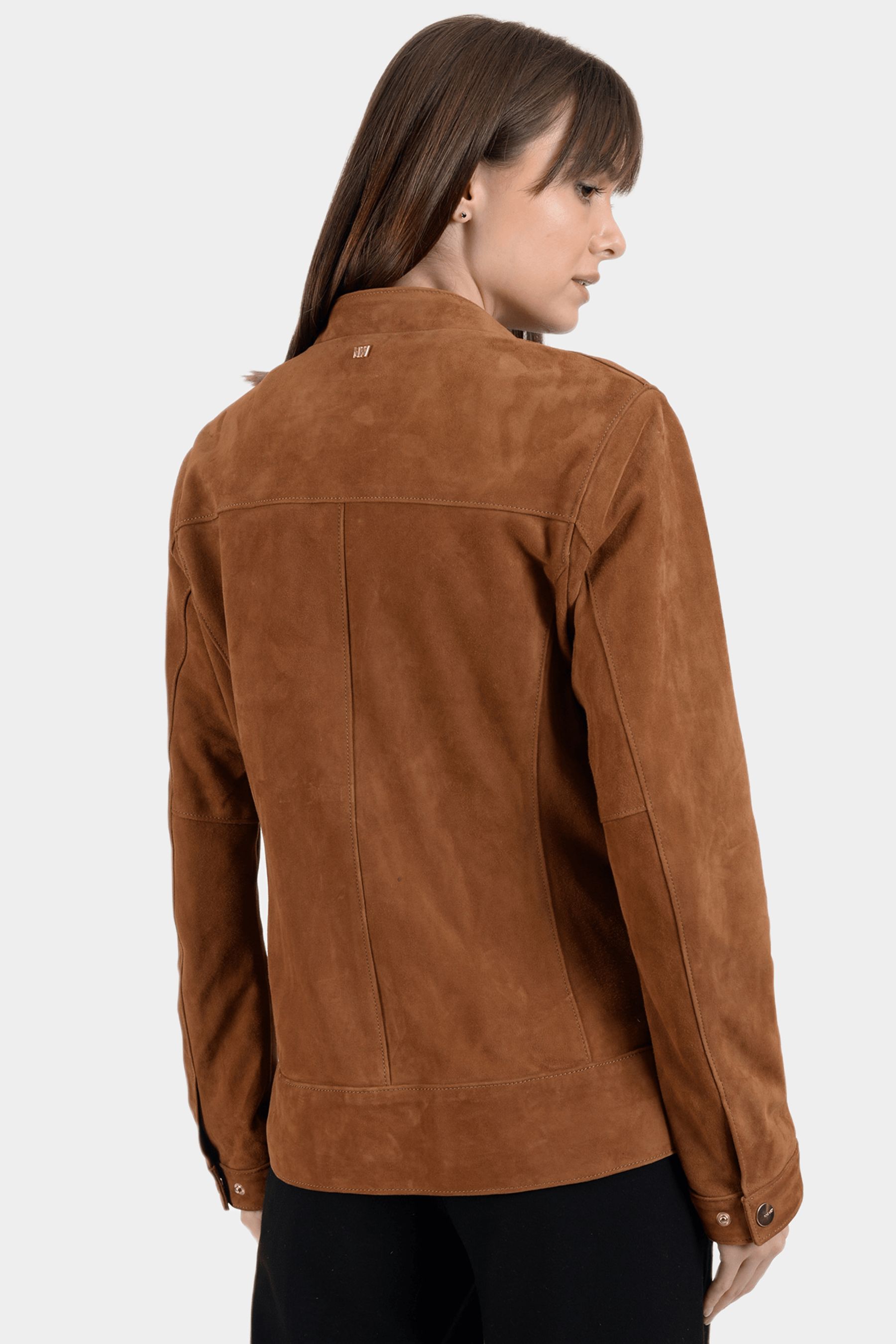 Suede Leather Biker Jacket sold by Lord & Taylor product image thumbnail 5
