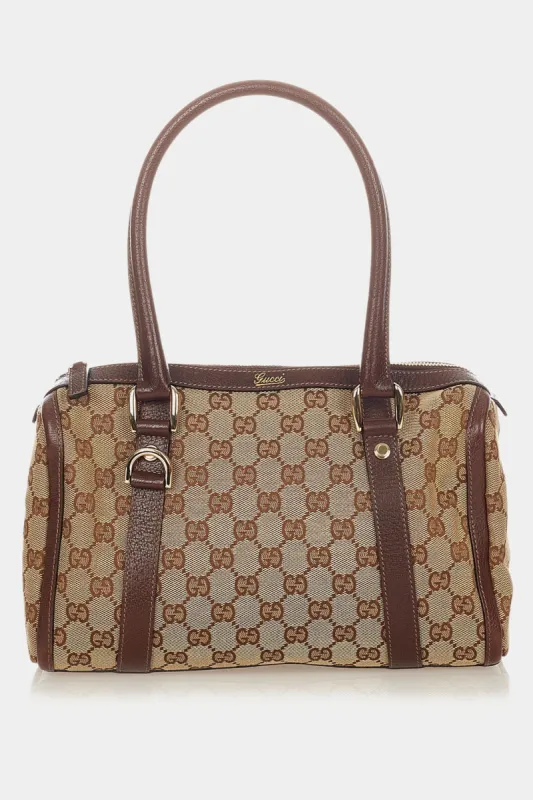 GG Canvas D-Ring Boston Bag sold by Lord & Taylor
