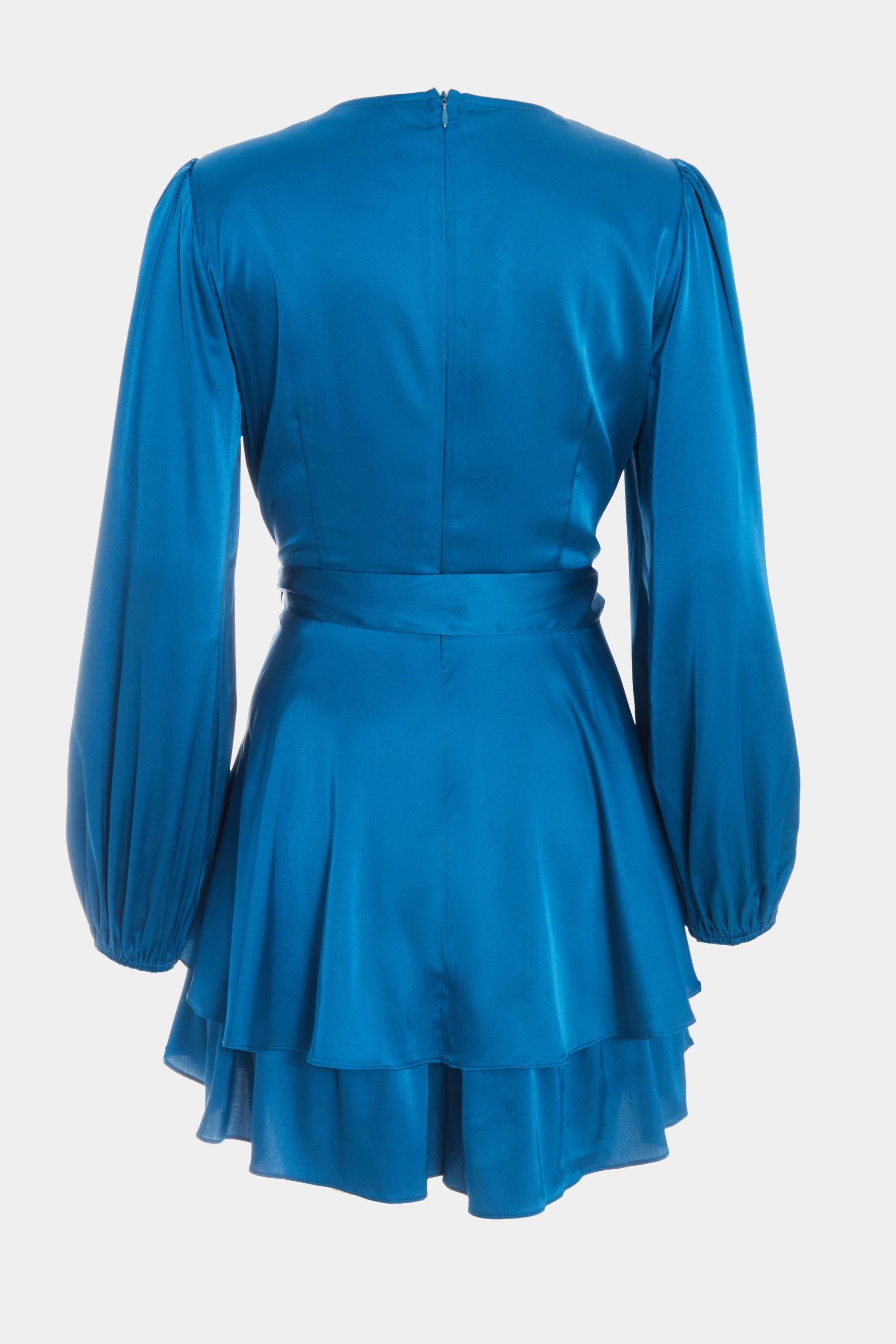 Satin Balloon Sleeve Frill Romper sold by Lord & Taylor product image thumbnail 4