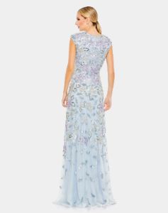 Sequined High Neck A Line Gown sold by Lord & Taylor