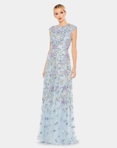Sequined High Neck A Line Gown sold by Lord & Taylor