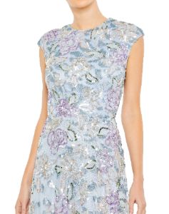 Sequined High Neck A Line Gown sold by Lord & Taylor