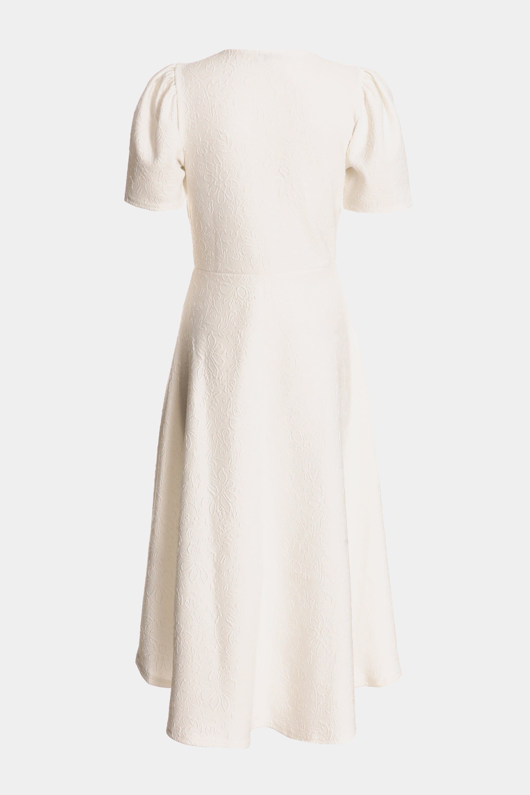 Jacquard Dip Hem Knot Bust Midi Dress sold by Lord & Taylor product image thumbnail 5