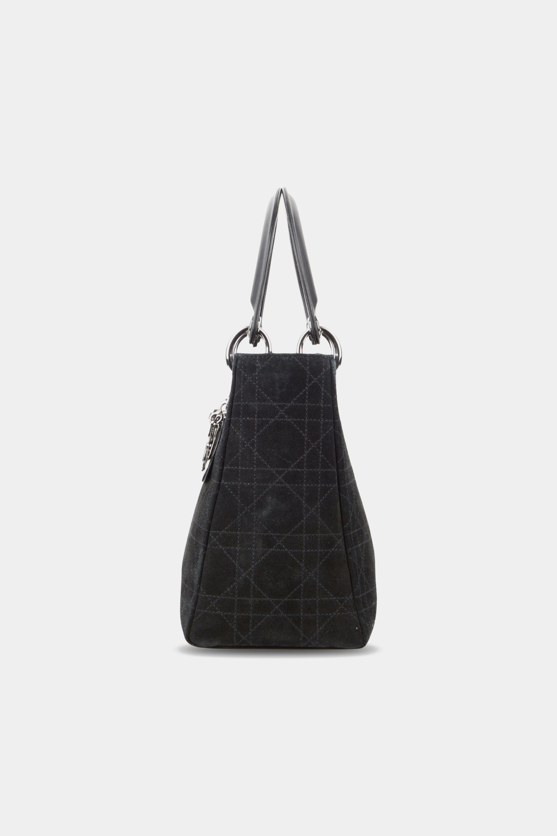 Suede Medium Cannage Lady Dior SHW No Strap Tote Bag sold by Lord & Taylor product image thumbnail 3