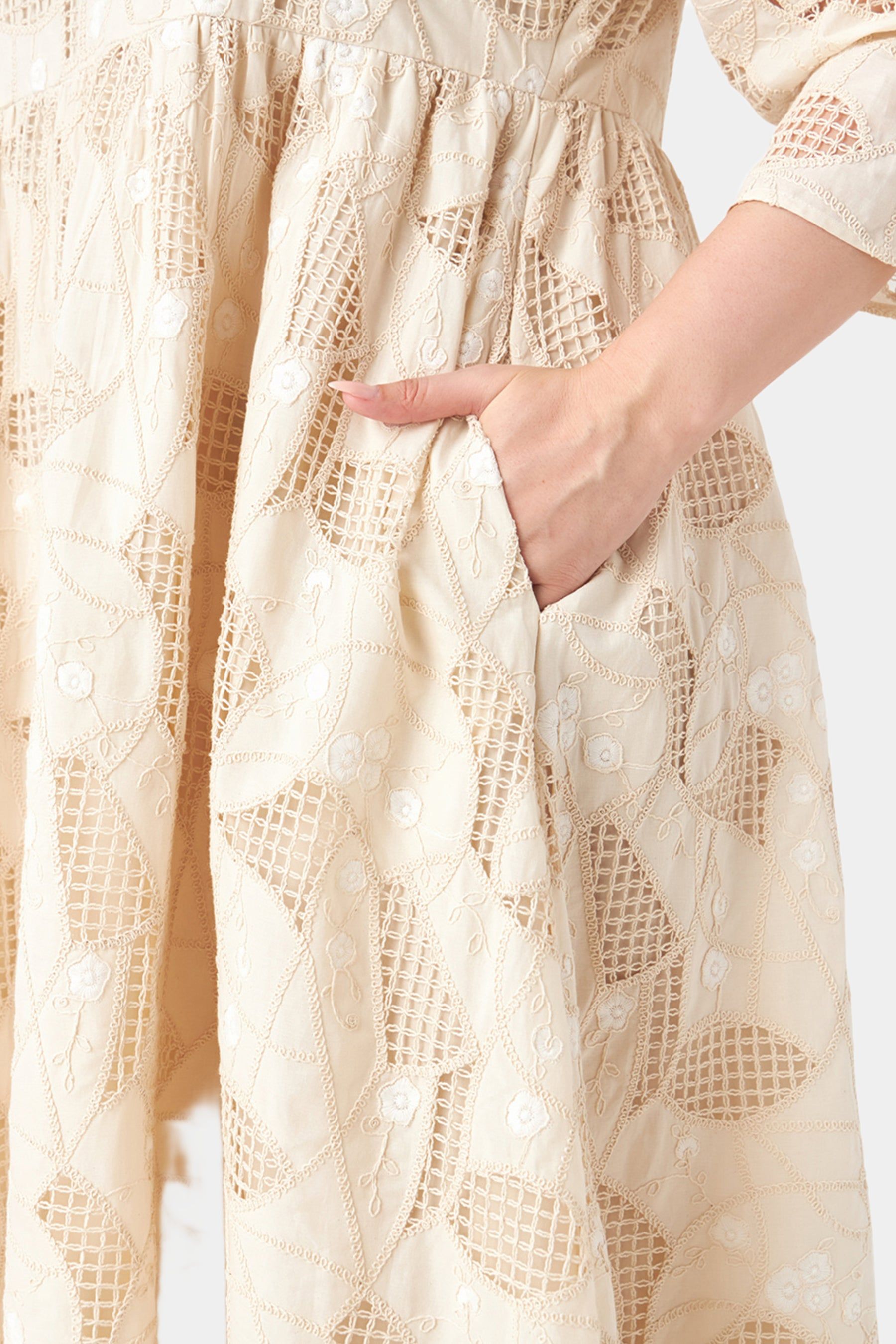 Embroidered Lace Midi Dress sold by Lord & Taylor product image thumbnail 3