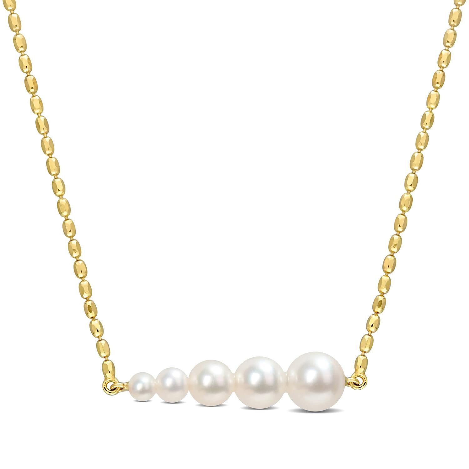 Cultured Freshwater Pearl Bar Necklace sold by Lord & Taylor