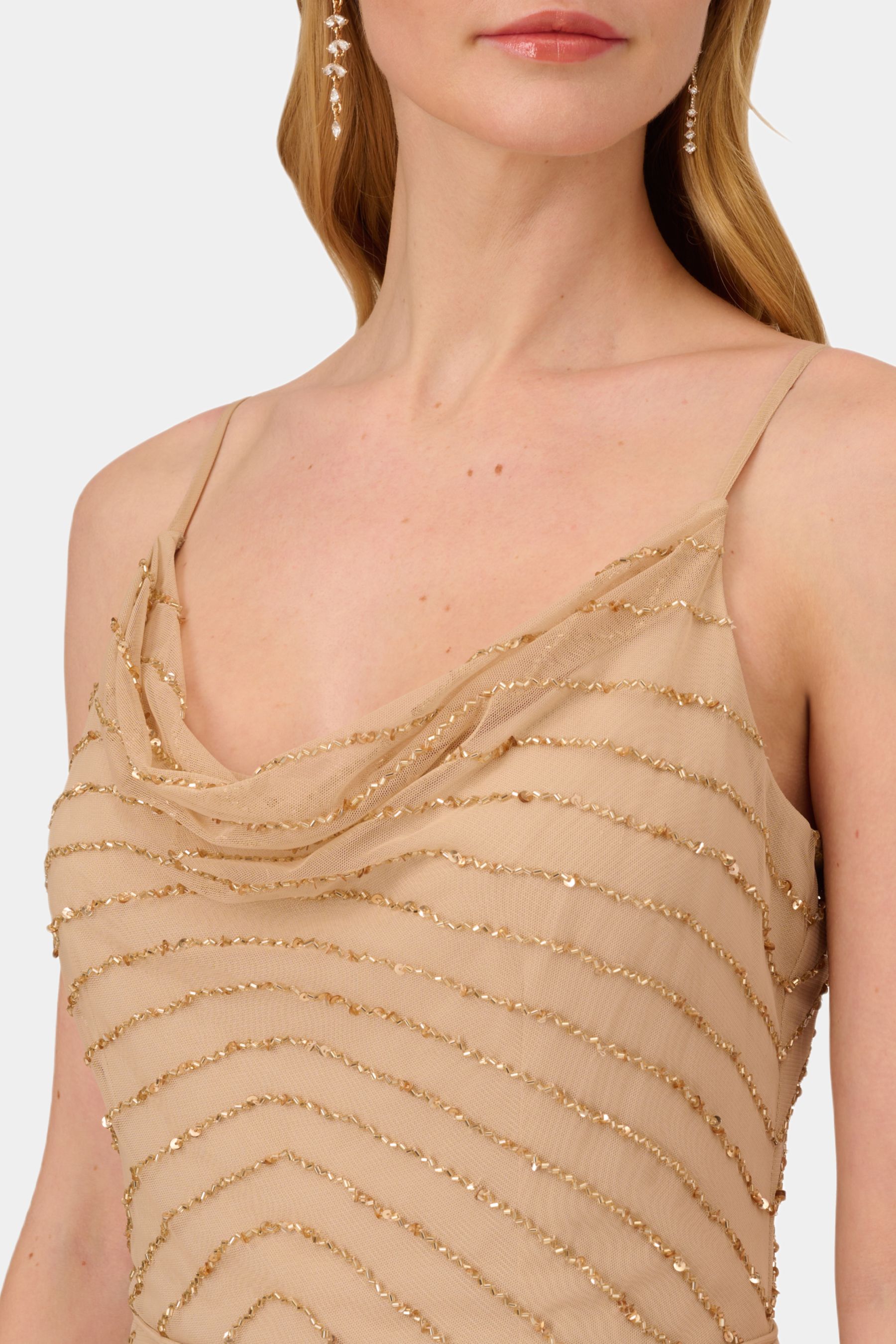 Beaded Cowl Deco Gown sold by Lord & Taylor product image thumbnail 4