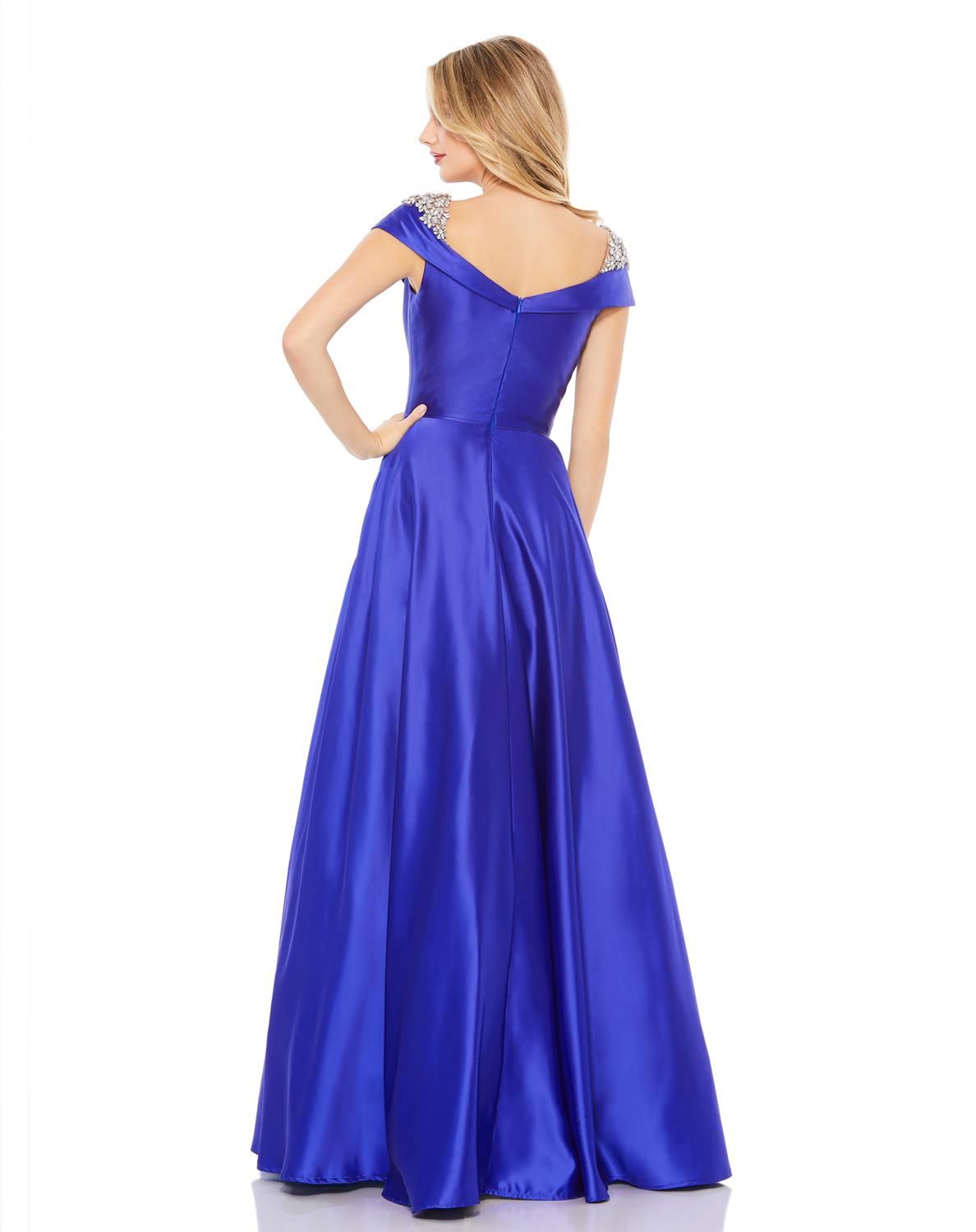 Embellished Cap Sleeve V Neck A Line Gown sold by Lord & Taylor product image thumbnail 2