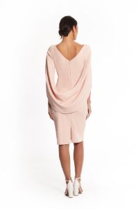 Short Scuba Crepe Drape Back sold by Lord & Taylor