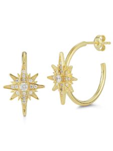 Sterling Silver Starburst Hoop Earring sold by Lord & Taylor