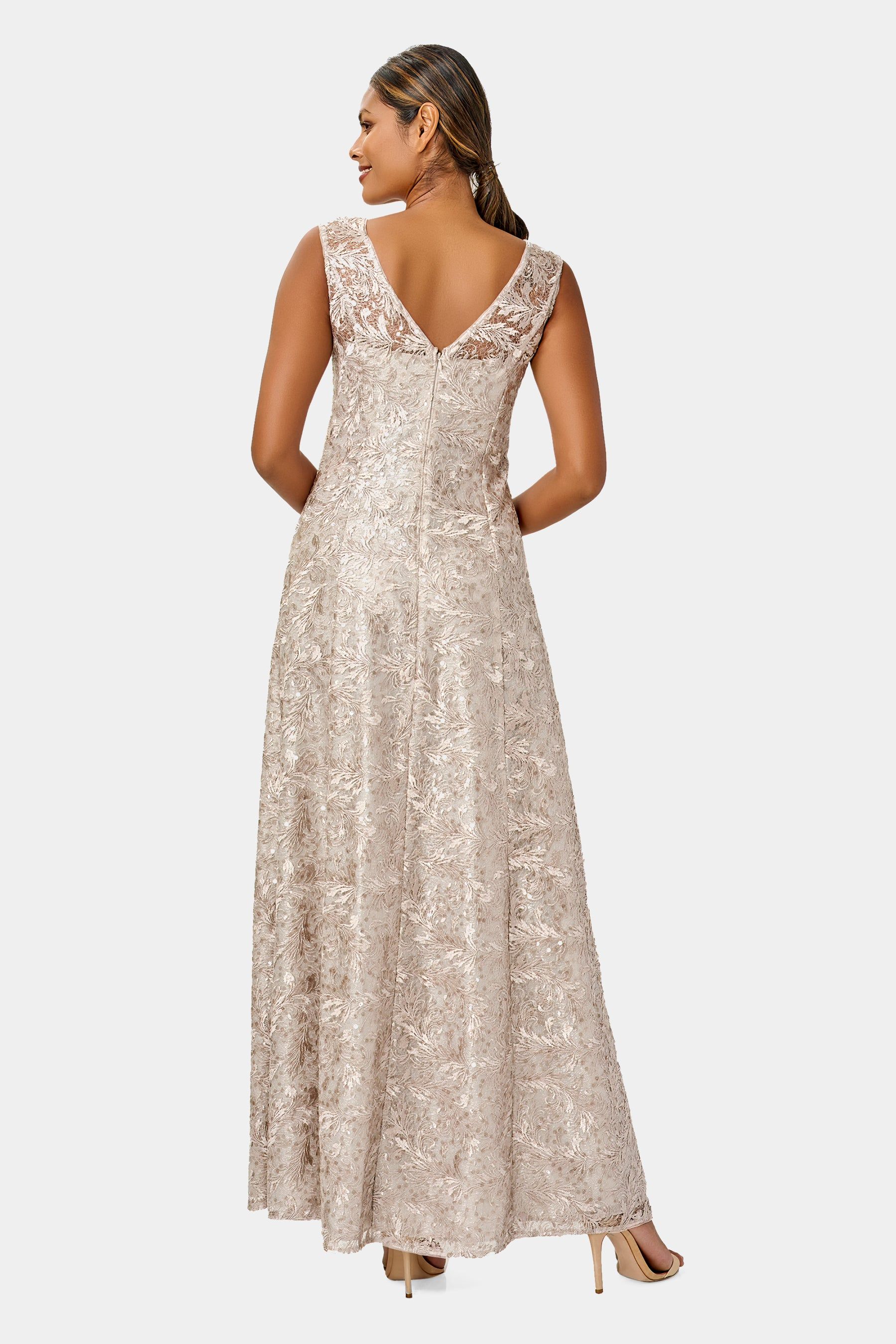Sequin Lace Gown sold by Lord & Taylor product image thumbnail 3