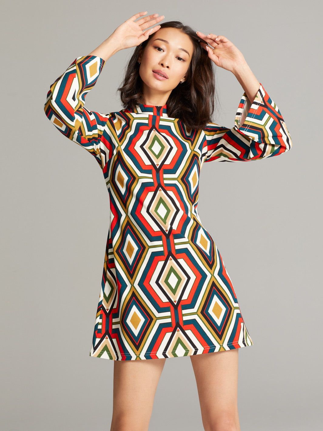 Printed Mock Neck Dress sold by Lord & Taylor product image thumbnail 5