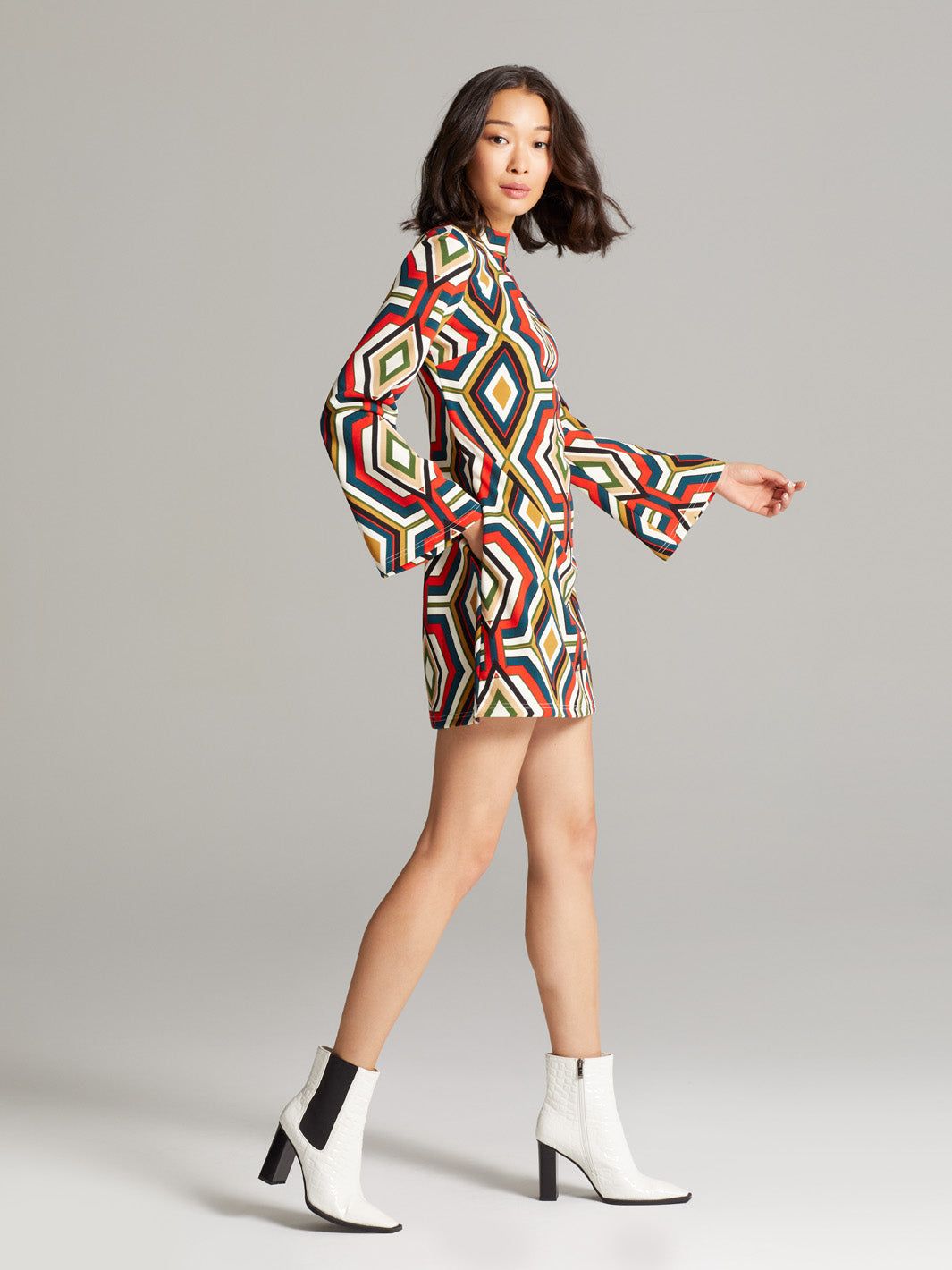 Printed Mock Neck Dress sold by Lord & Taylor product image thumbnail 3