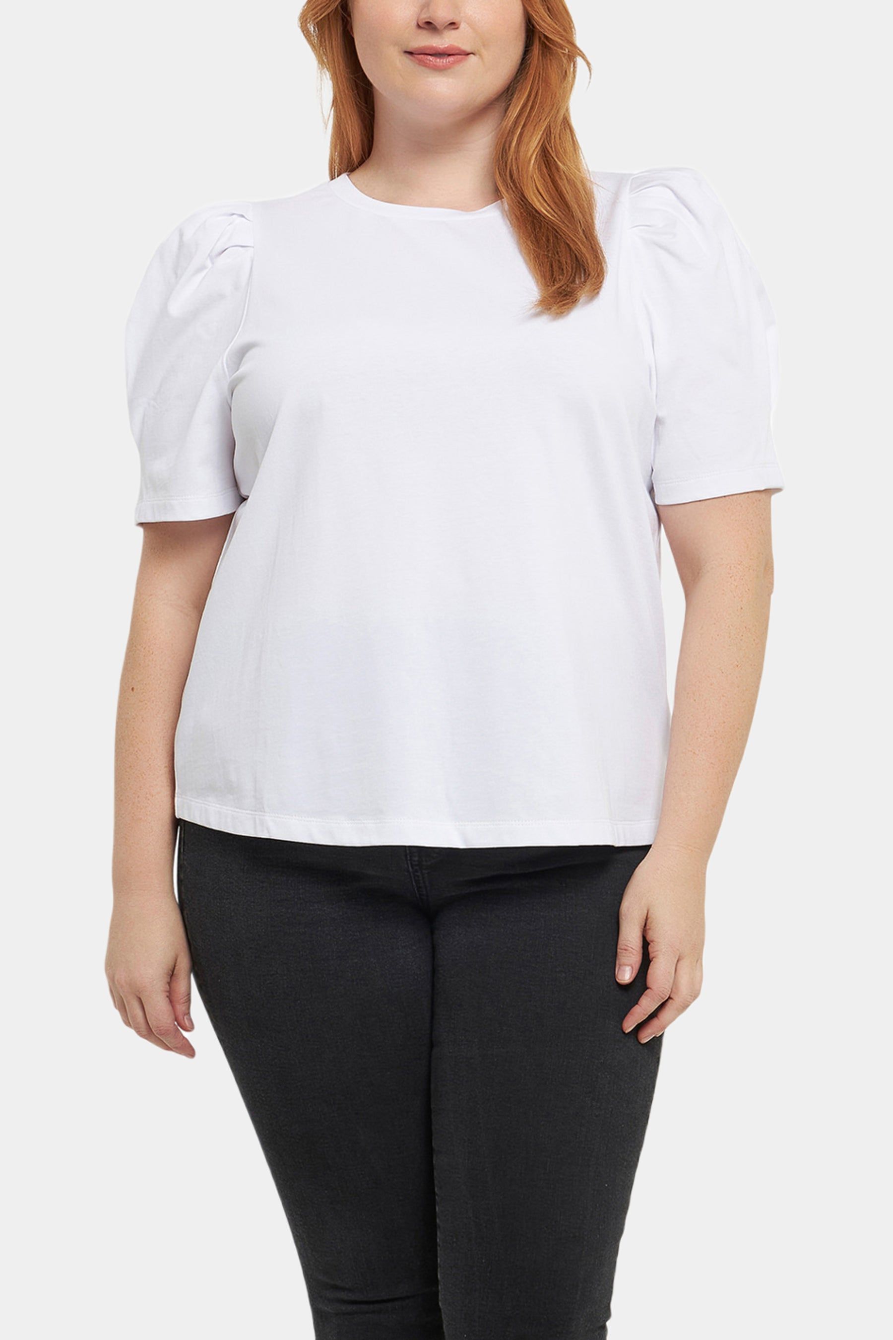 Short Puff Sleeve Knit Top sold by Lord & Taylor