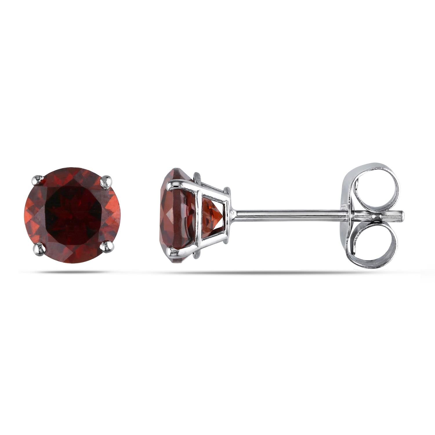 14k White Gold Garnet Earrings sold by Lord & Taylor