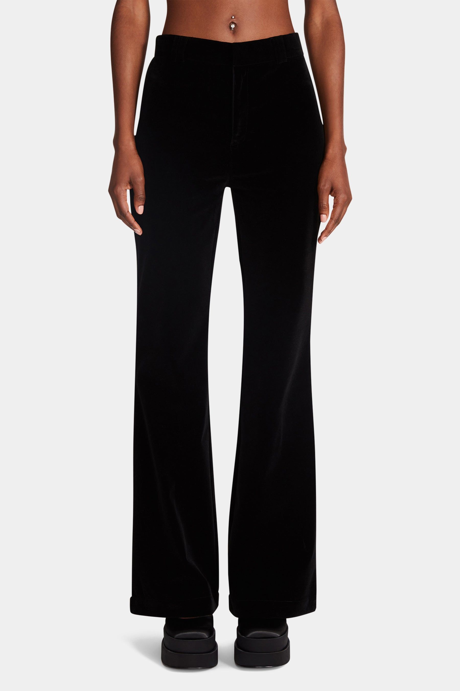 Fit And Flare Velvet Pant sold by Lord & Taylor product image thumbnail 4