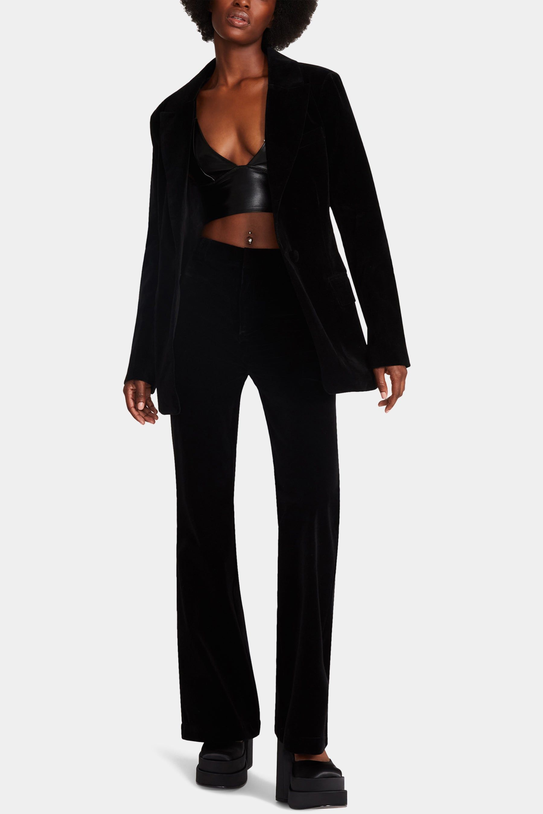 Fit And Flare Velvet Pant sold by Lord & Taylor product image thumbnail 5
