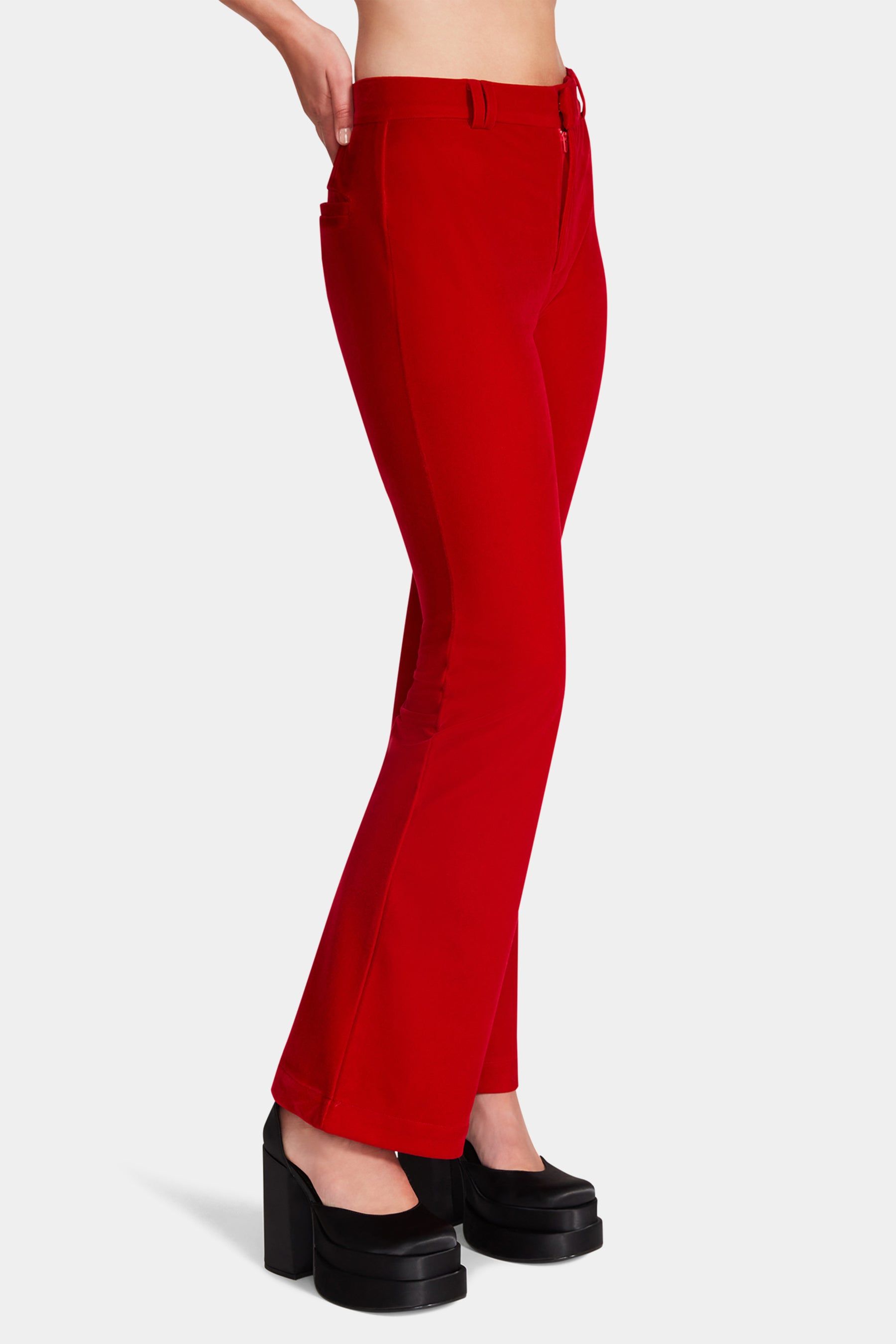 Fit And Flare Velvet Pant sold by Lord & Taylor product image thumbnail 3