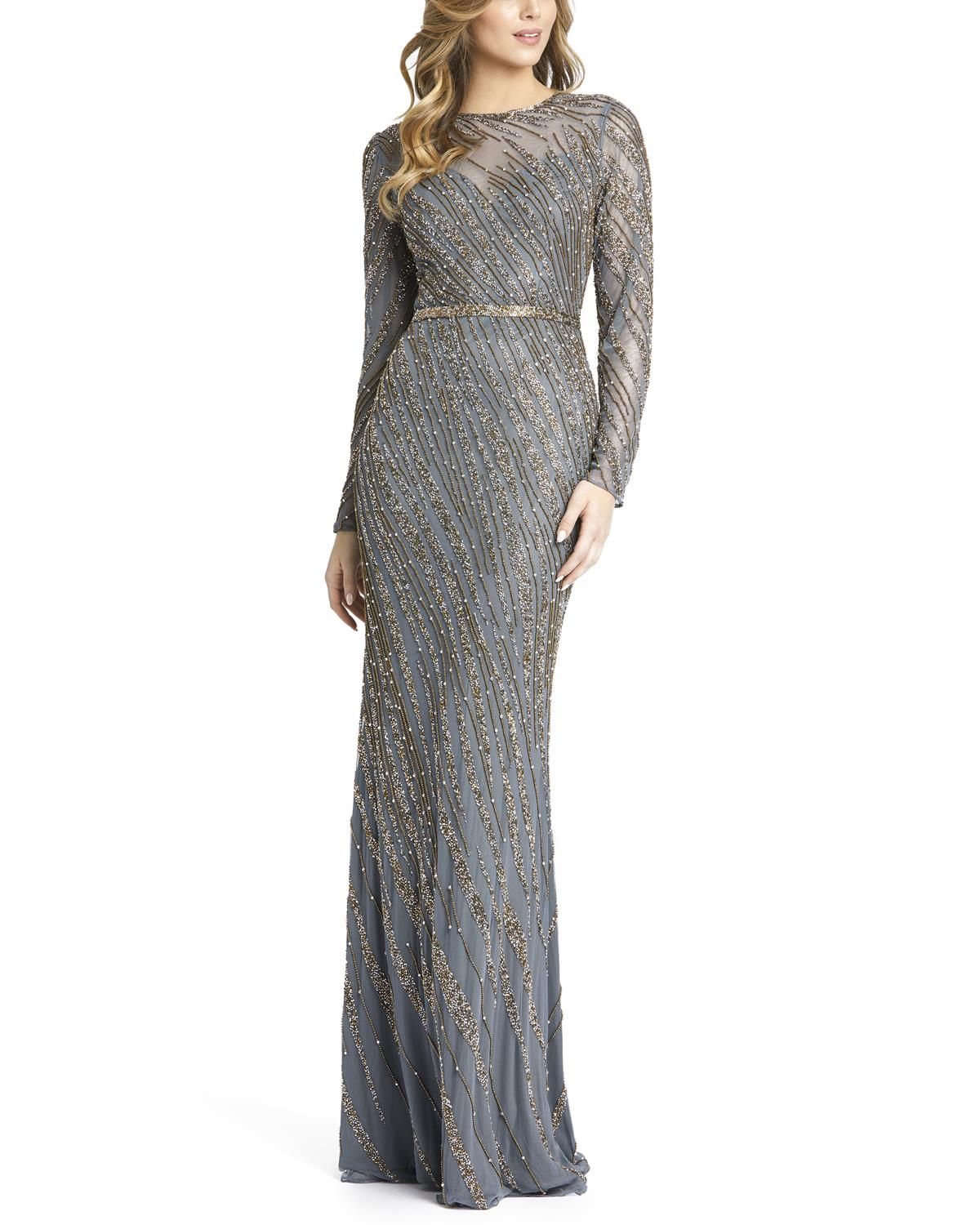 Long Sleeve Column Gown sold by Lord & Taylor product image thumbnail 10